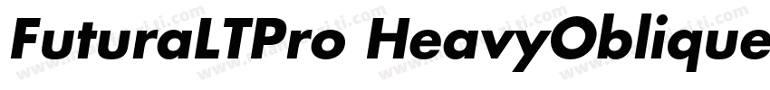 FuturaLTPro HeavyOblique字体转换